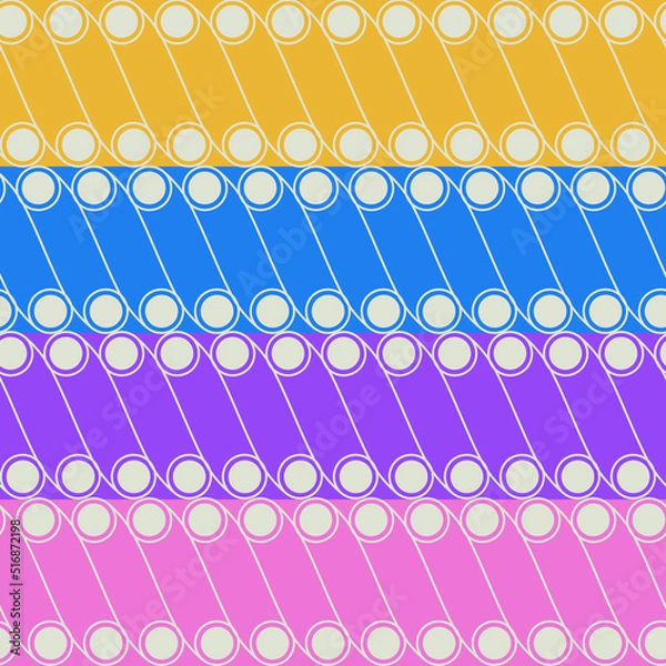 Fototapeta Batik Parang-inspired seamless pattern. Colorful simple vector.