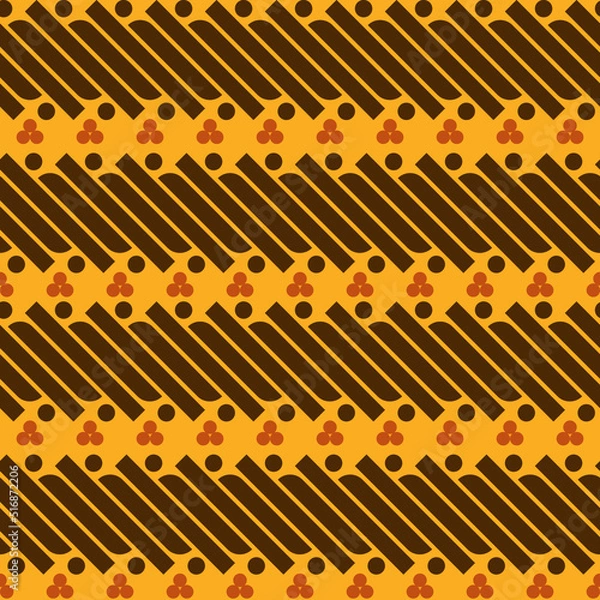 Fototapeta Batik Parang-inspired seamless pattern. Editable vector.