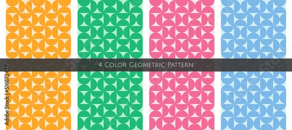 Fototapeta Bundle four colors vector. Seamless design. Simple pattern. Abstract art for background and textile.