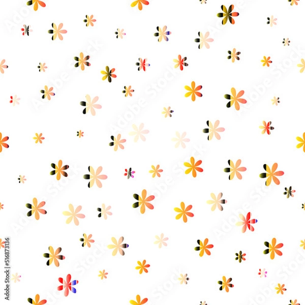 Fototapeta Simple gradient flower. Random seamless pattern. For wrapping paper, card, textile, fabric, postcard, etc. Vector EPS 8.