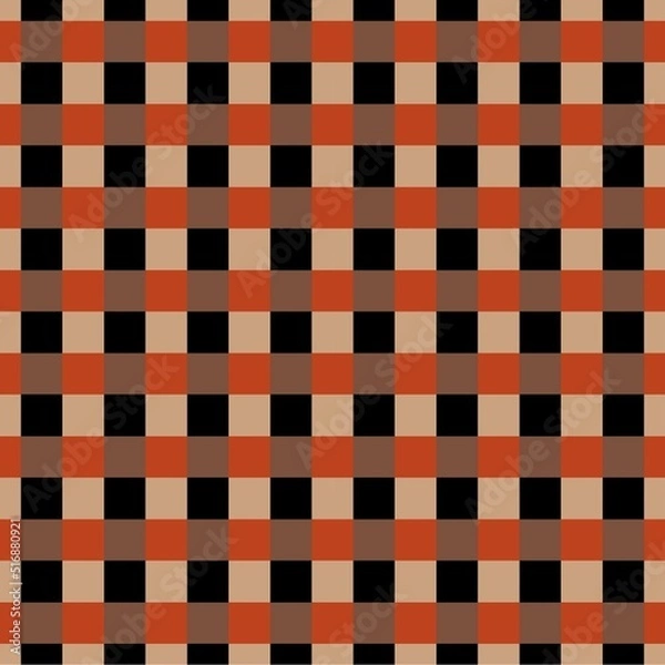 Fototapeta orange and brown checkered pattern