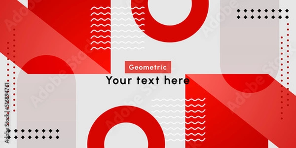 Fototapeta Modern geometric red background