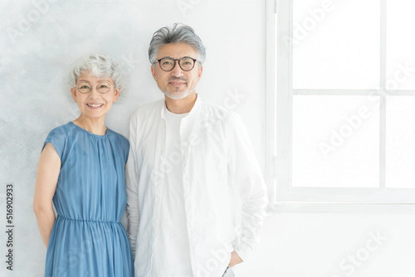 Obraz 眼鏡をかけたシニア夫婦