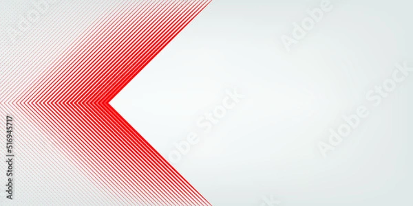 Fototapeta White abstract background and red line