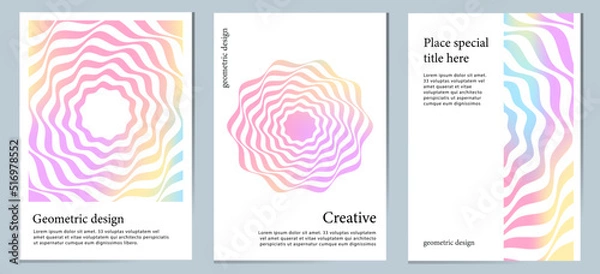 Obraz Vector mesh gradient backgrounds with geometric shapes