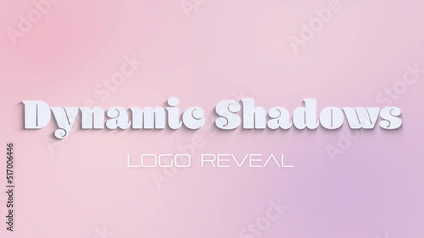 Fototapeta Dynamic Shadows Logo Reveal