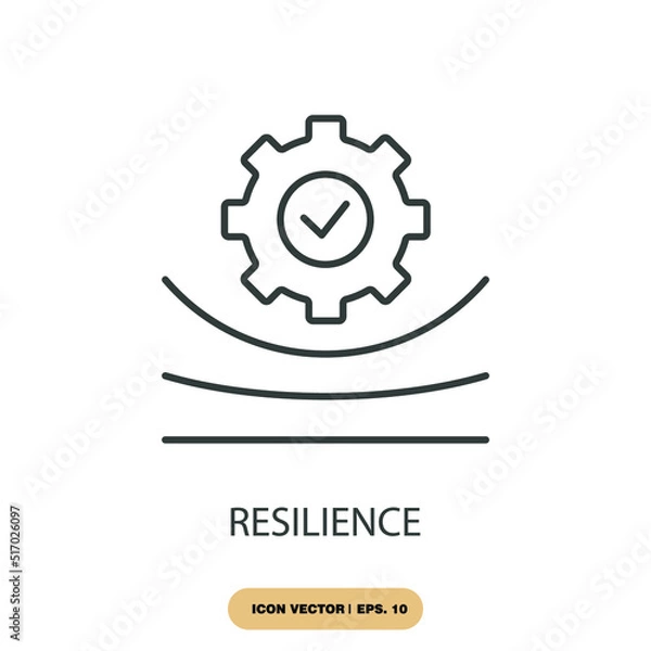 Fototapeta resilience icons  symbol vector elements for infographic web