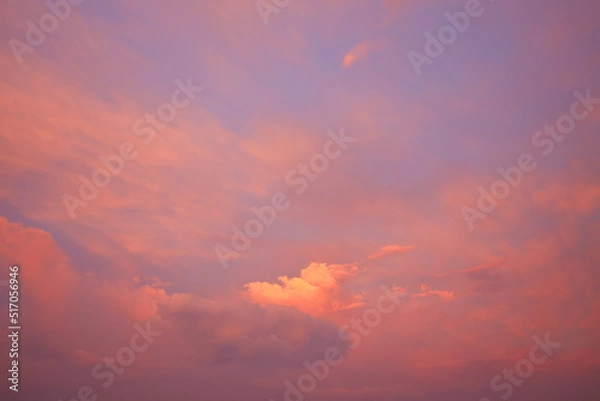Obraz cloudy sky at sunset. Gradient color. Sky texture, abstract nature background