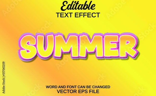 Fototapeta editable text effect