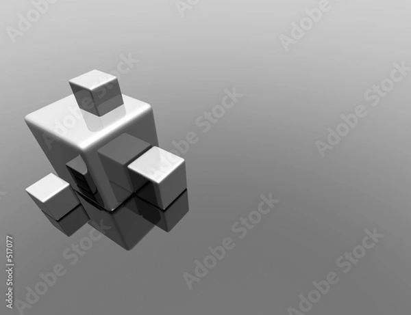 Obraz 3d cubes illustration