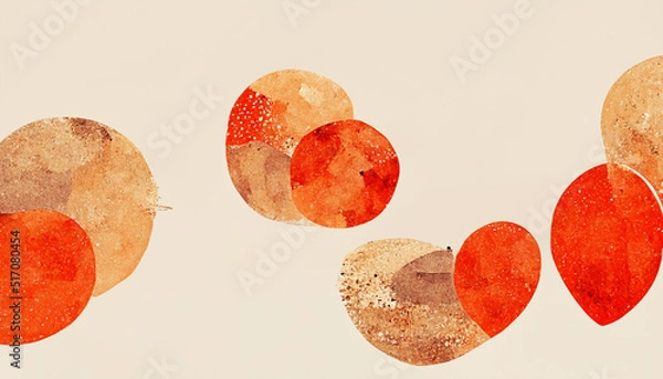 Fototapeta abstract textured boho minimalist chic watercolor painted background