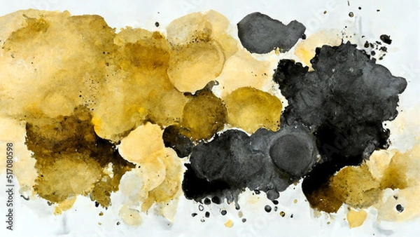 Fototapeta abstract watercolor background texture hand painted graphic resource color water drops burst subtle luxurious luxury gold black grey sand multicolor banner wallpaper scan