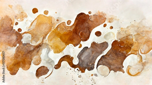 Fototapeta abstract watercolor background texture hand painted graphic resource color water drops burst subtle gray gold brown sand multicolor banner wallpaper scan