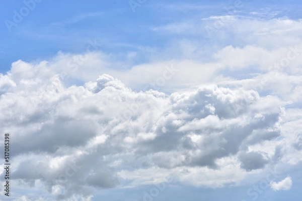 Fototapeta Beautiful sky. Cumulonimbus cloud and cirrus cloud