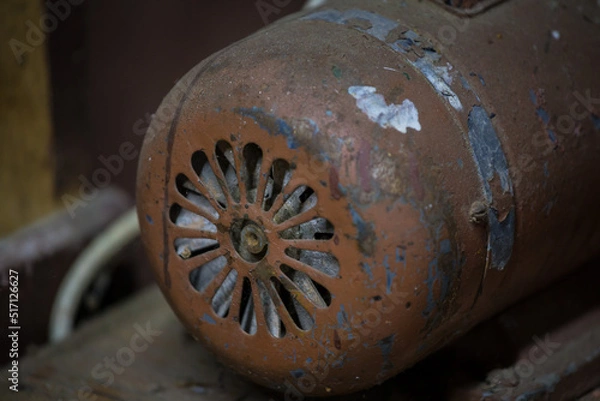 Obraz Old electric motor close-up.