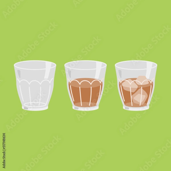 Obraz 麦茶とガラスのコップ