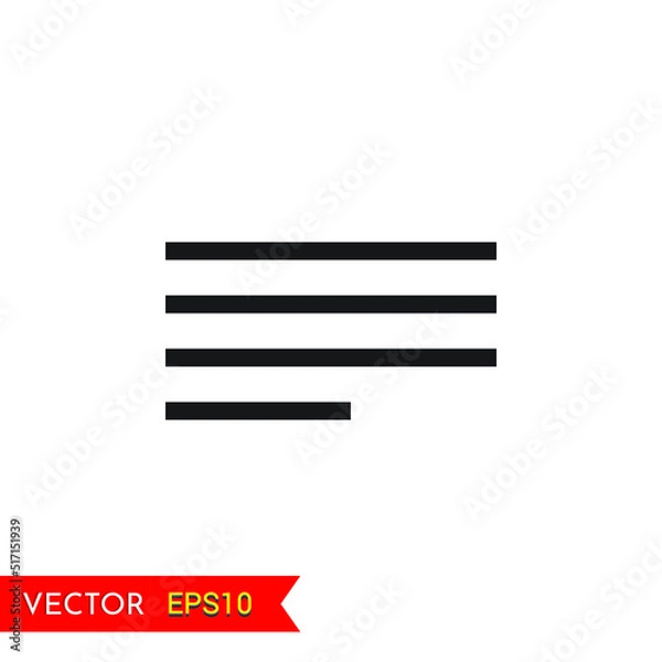 Fototapeta Justify left Alignment transparent background icon animation