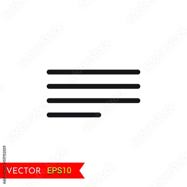 Obraz Justify Right Alignment transparent background icon animation