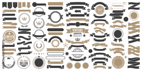 Obraz Vintage Retro Vector Logo for banner