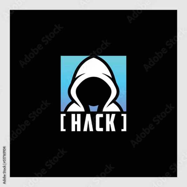 Obraz hacker character logo design