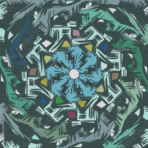 Obraz Background with a labyrinth. Geometric pattern. Abstract composition, shapes, angles, texture. Wallpaper Design