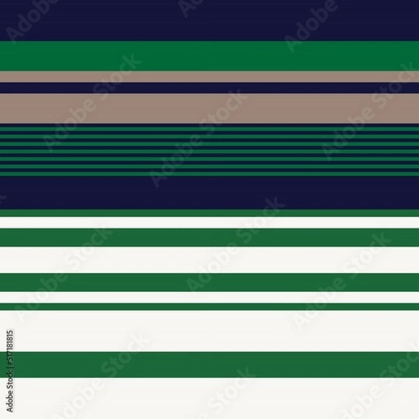Fototapeta Green Double Striped seamless pattern design