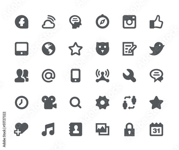 Obraz Social media network icon set