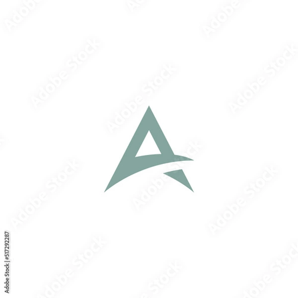 Fototapeta Monogram initial letter mark A logo design