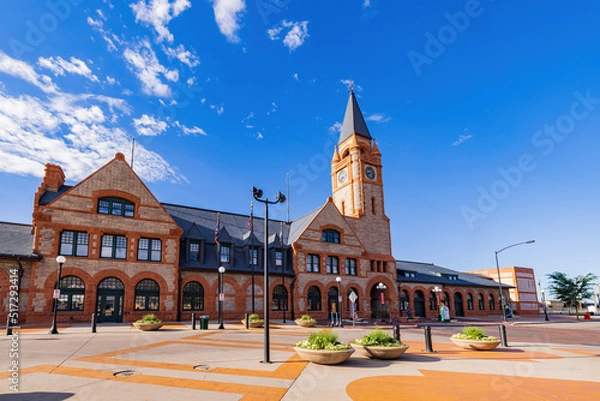 Fototapeta Sunny view of the Cheyenne Depot Museum