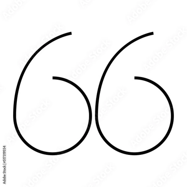 Fototapeta quotation line icon