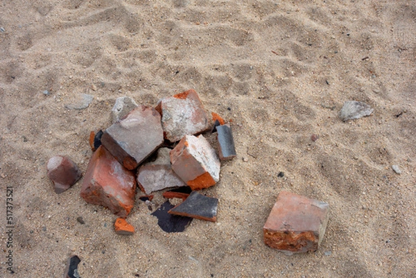 Obraz broken shell on the sand