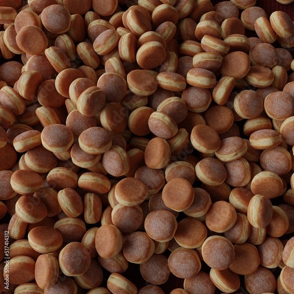 Fototapeta Fresh baked bread loaves background