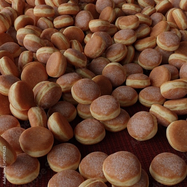 Fototapeta Fresh baked bread loaves background