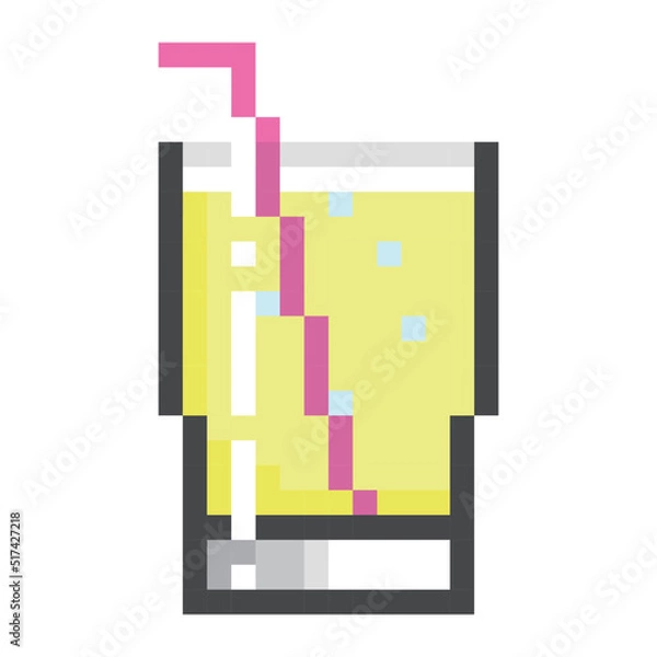 Obraz ドット絵で描いたカクテル