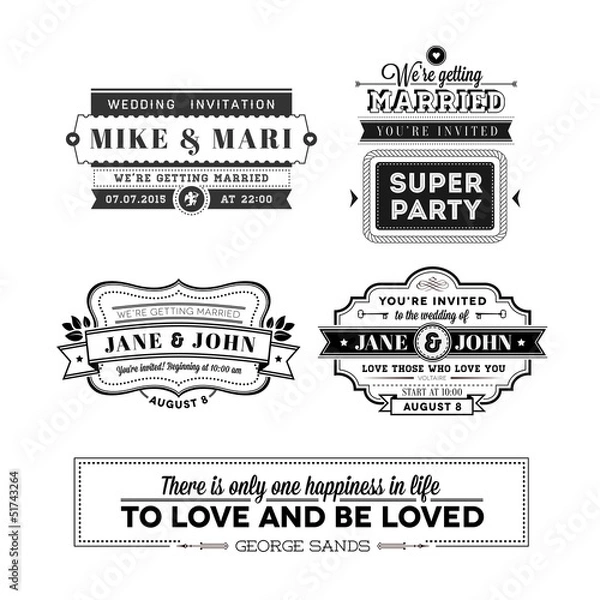 Obraz Wedding stamps version