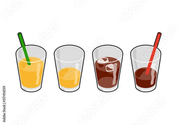 Obraz 飲みかけのジュース　線あり