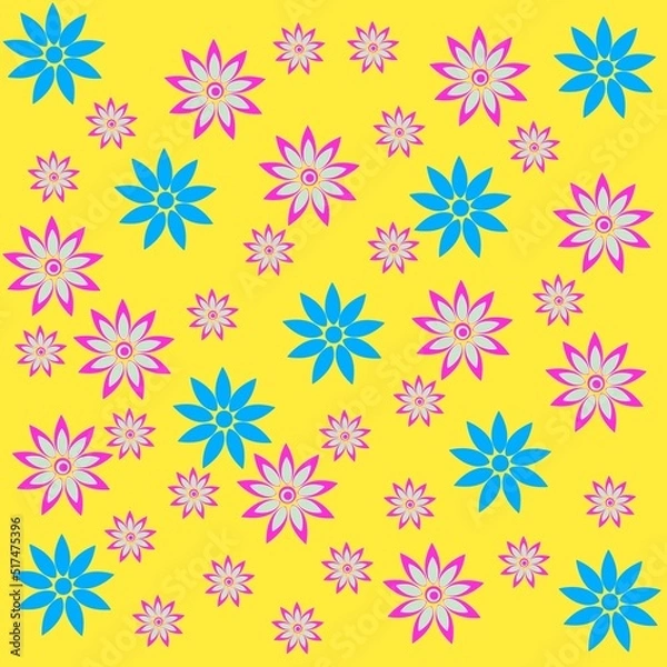 Obraz seamless pattern with pink flowers illustration