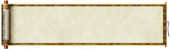 Obraz イラスト：和の素材　巻物