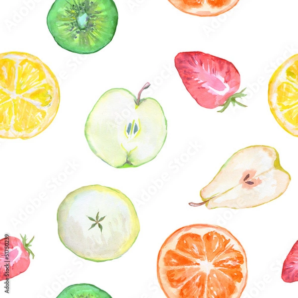 Obraz fruit slices seamless