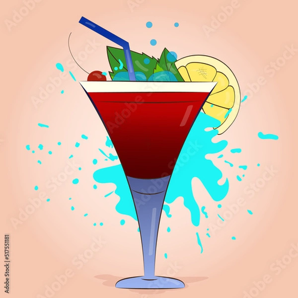 Obraz Glass with lemonade4