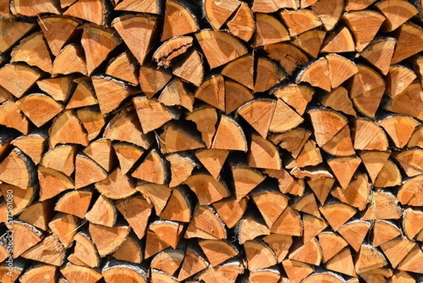 Obraz Sustainably sourced kiln dried chiminea hardwood logs ready to burn suitable for wood burners fire pits fireplaces and stoves Chopping firewood is a great exercise and there are even such competitions