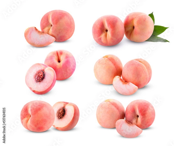 Obraz Fruit Peach isolated on white background