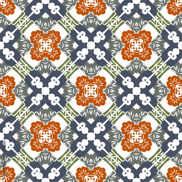 Fototapeta Abstract geometric pattern. Seamless vector background. Graphic modern texture.