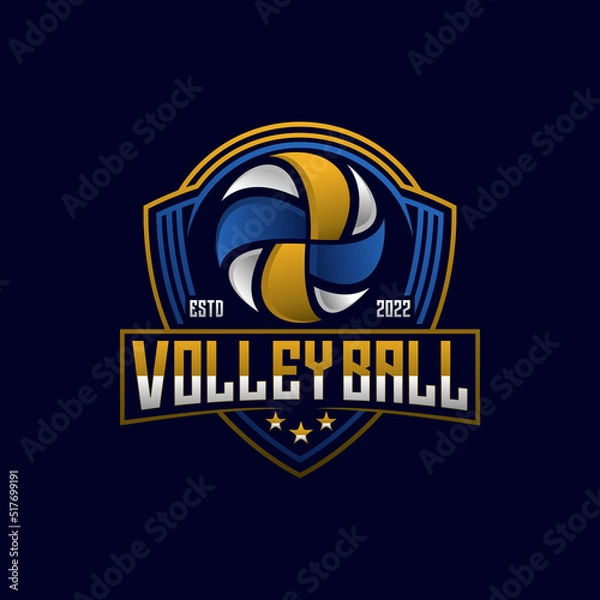 Obraz Volleyball logo vector design template