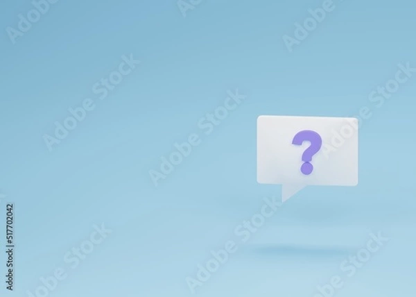 Obraz 3D CG 吹き出し はてな クエスチョン 背景