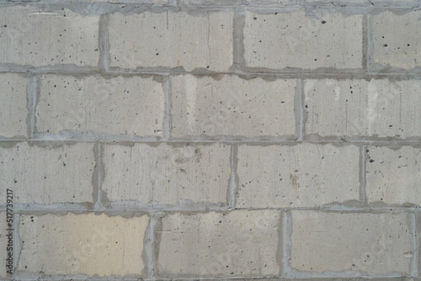 Fototapeta background texture of white Lightweight Concrete block, raw material for industrial wall