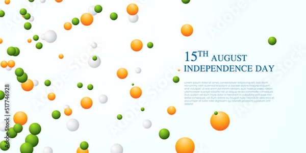 Obraz Happy Indian independence day celebration poster or banner background. Vector illustration