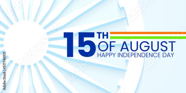 Obraz Happy Indian independence day celebration poster or banner background. Vector illustration
