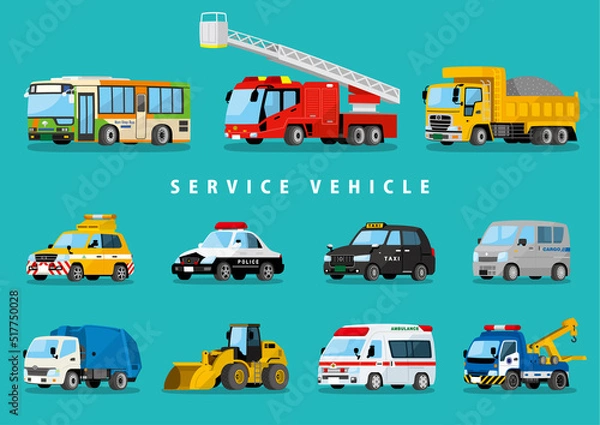 Fototapeta 働く車