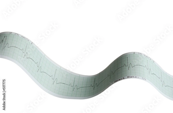 Obraz ekg tape electrocardiograph (with clipping path)